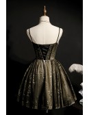 Trendy Black with Bling Sequins Short Tulle Homecoming Prom Dress with Corset Top