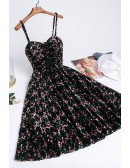 Tea Length Bling Sequins Semi Party Dress with Straps