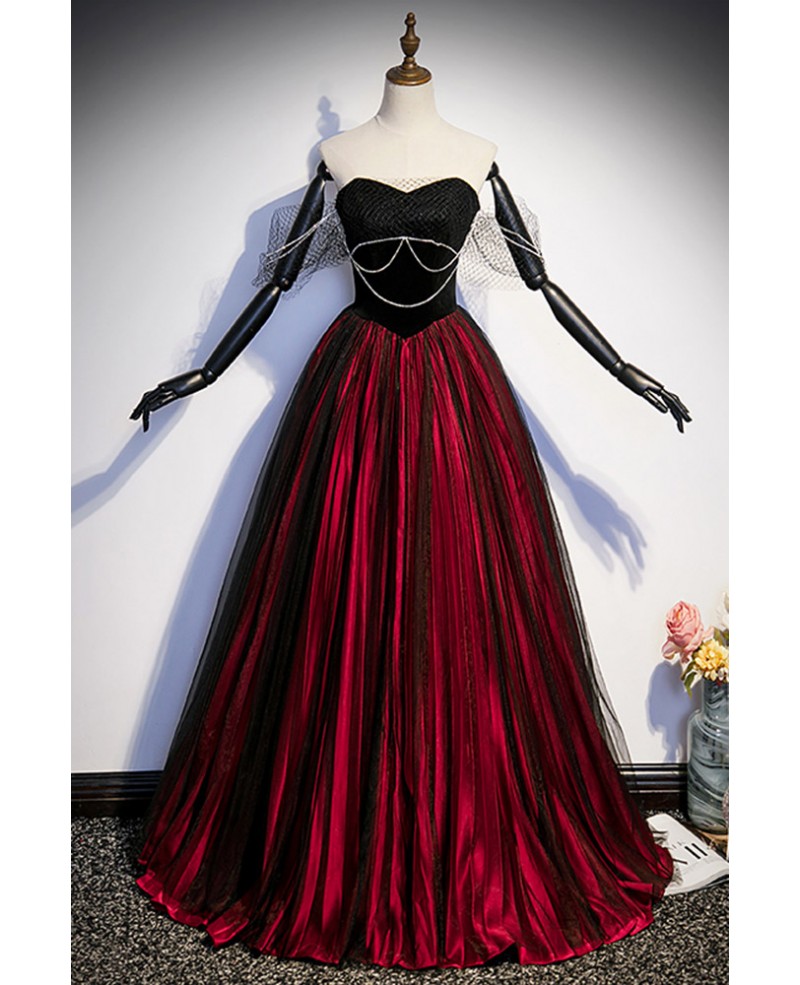 Sparkle Black High-Low Tulle A-line Spaghetti Straps Prom Dresses, FC6 –  OkBridal