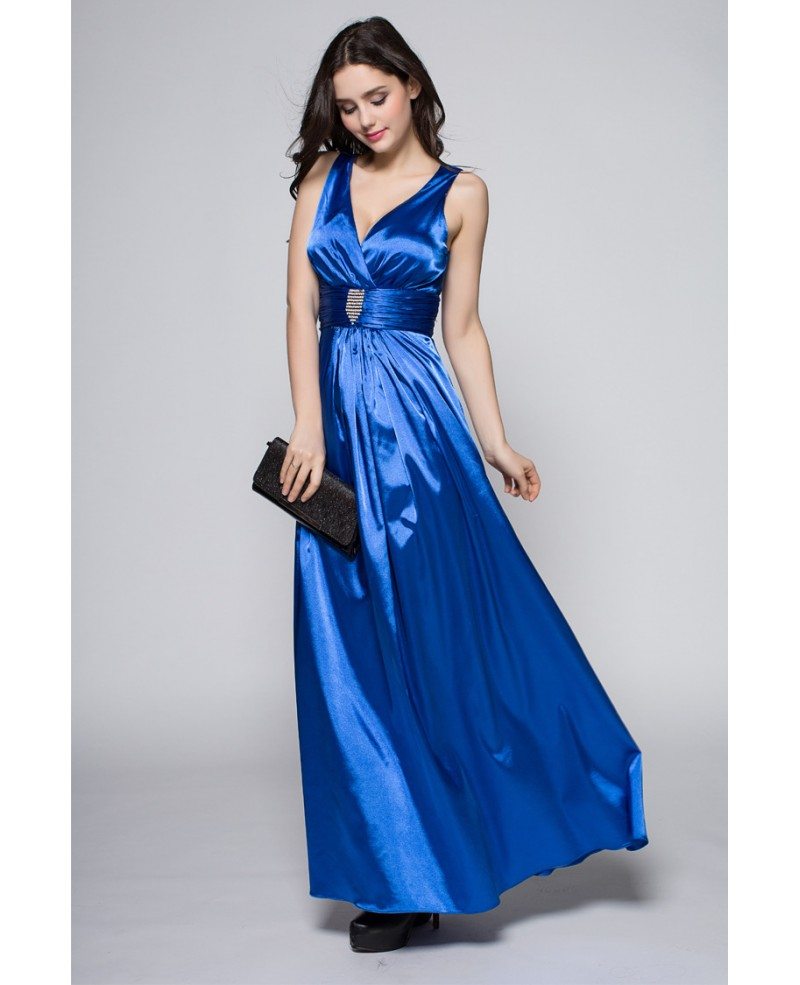 royal blue long gown for wedding