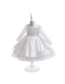 Sequined Long Sleeves Short Formal Ballgown Party Dress For Children