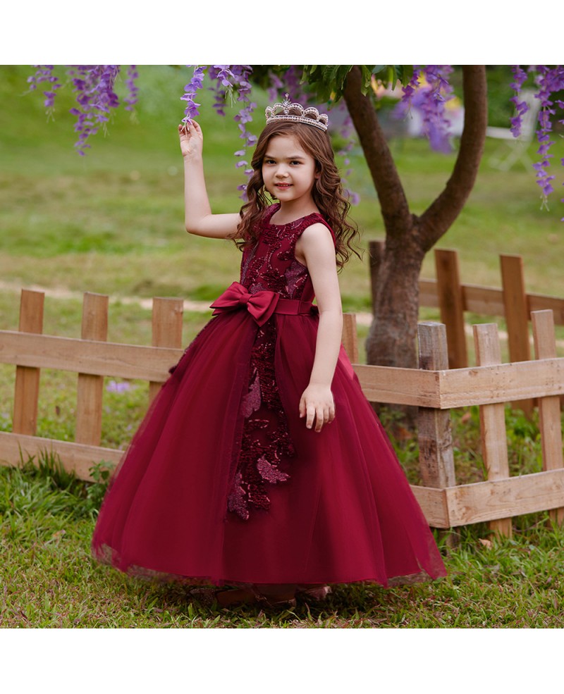 Girls Formal Dresses Flower Girl Wedding Party Sequins Dresses Birthday  Tutu Gown Prom Dress (Red, 5-6 Years) : Amazon.in: Clothing & Accessories