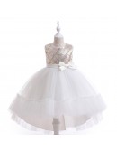 Bling Sequined And Tulle High Low Party Dress For Girls Birthday Party