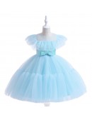 Sky Blue Tulle Toddler Girls Party Dress