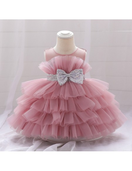 Toddler Baby Girls Tutus Tulle Party Dress with Bow