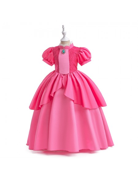 Hot Pink Ballgown Princess Cosplay Party Dress For Children #MQ3678 ...