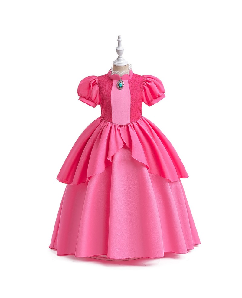 princess dark pink gown