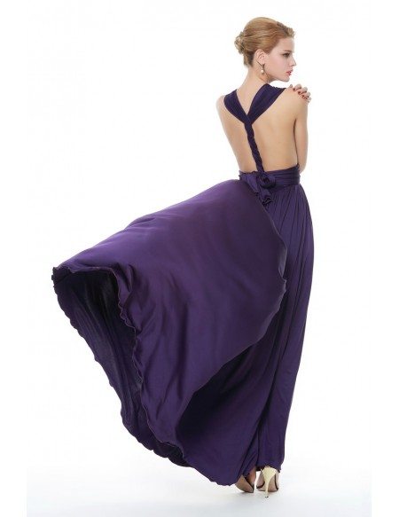 Sexy V-neck Chiffon Long Evening Dress With Cape Sleeves