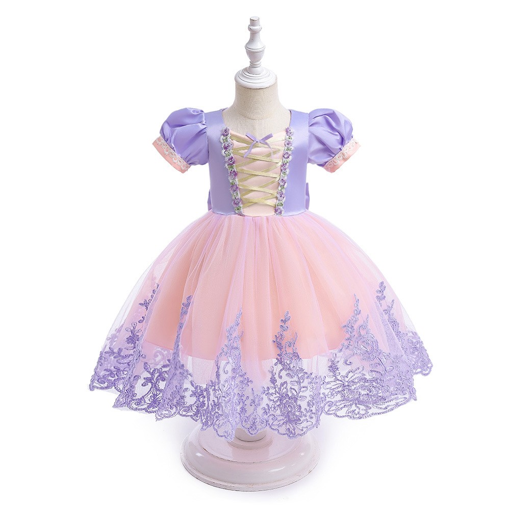Toddler Princess Dress Cosplay Party Gown With Bow main image 0
