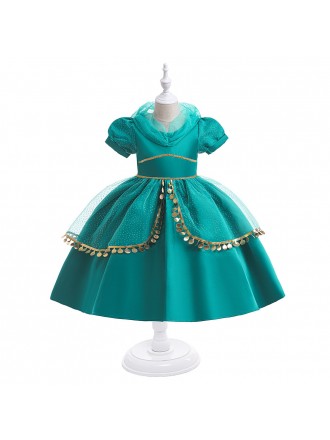 Children Girls Cosplay Halloween Party Dress with Short Sleeves