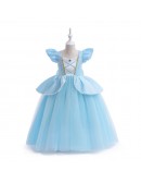 Children Sky Blue Princess Ballgown Cosplay Party Dress