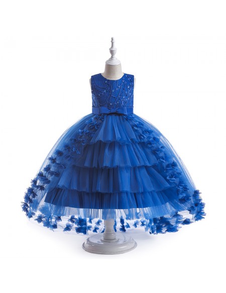 Sleeveless Ballgown Formal Party Dress For Girls with Petals #MQ3638 ...