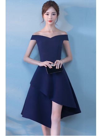 Chic Off Shoulder Asymmetrical Homecoming Dress