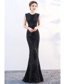 Stunning Fitted Mermaid Sequined Embroidery Evening Dress Sleeveless