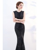 Stunning Fitted Mermaid Sequined Embroidery Evening Dress Sleeveless