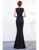 Stunning Fitted Mermaid Sequined Embroidery Evening Dress Sleeveless