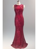 Stunning Fitted Mermaid Sequined Embroidery Evening Dress Sleeveless