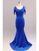 Mermaid Long Fitted Formal Dress with Sequined Sleeves