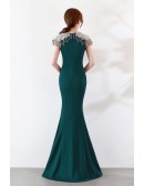 Special Mermaid Long Evening Dress with Sequined Neckline