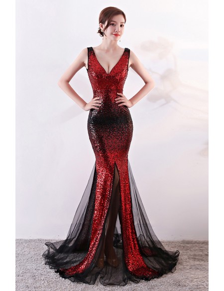 Sequins And Tulle Mermaid Special Occasion Dress