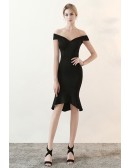 Off Shoulder Short Fishtail Homecoming Party Dress