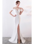 Long Formal Beaded Neckline Formal Dress with Spaghetti Straps