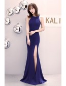 Slim Fitted Mermaid Long Party Dress with Split Front