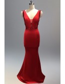 Sexy Vneck Sequined Mermaid Formal Dress