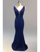 Sexy Vneck Sequined Mermaid Formal Dress