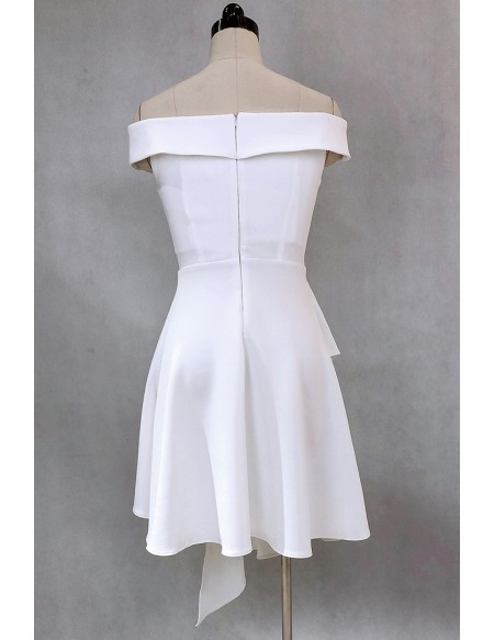 Off Shoulder Chic Asymmetrical Homecoming Dress #LN110 - GemGrace.com