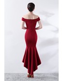 Bodycon Fitted Off Shoulder Fishtail Homecoming Dress