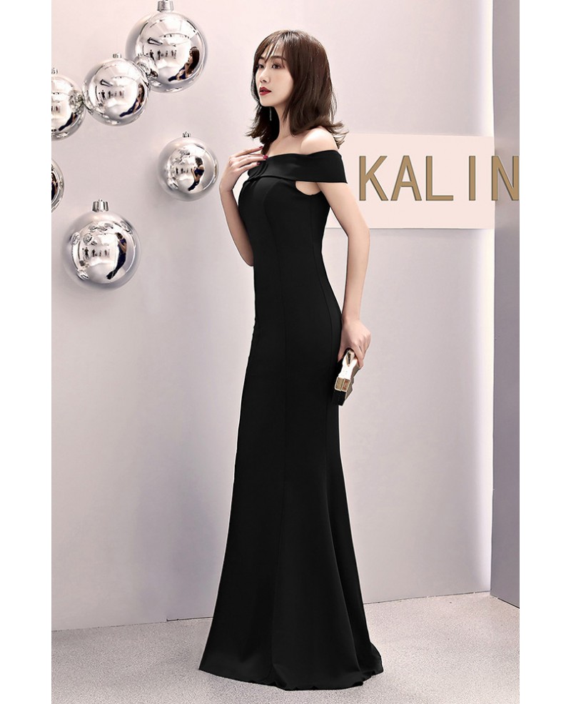 Off Shoulder Fitted Mermaid Evening Dress with Split Front #LN115 ...