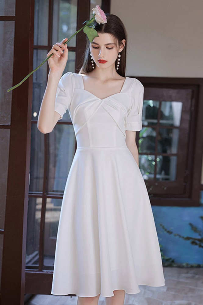 Midi Aline Hoco Dress with Short Sleeves HTX95033