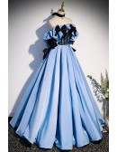 Blue And Black Gothic Ballgown Prom Dress Unique
