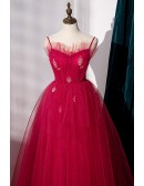 Puffy Ballgown Long Tulle Prom Dress with Bling