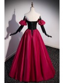 Corset Top Ballgown Prom Dress with Removable Sleeves