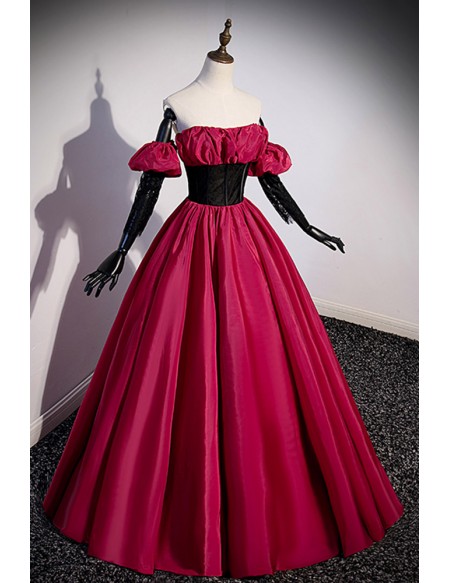 Corset Top Ballgown Prom Dress with Removable Sleeves