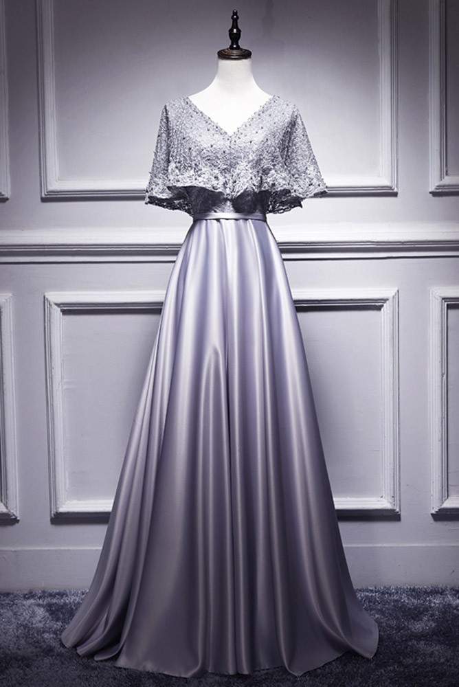 Silver Grey Dress Bridesmaid Silver Grey Wedding Guest Dress Silver Grey  Grey Maid