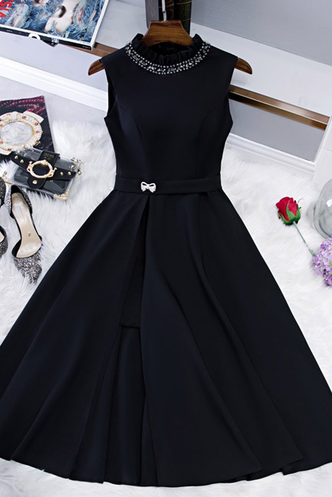 knit fit and flare dress Compact & Size:W50/34
