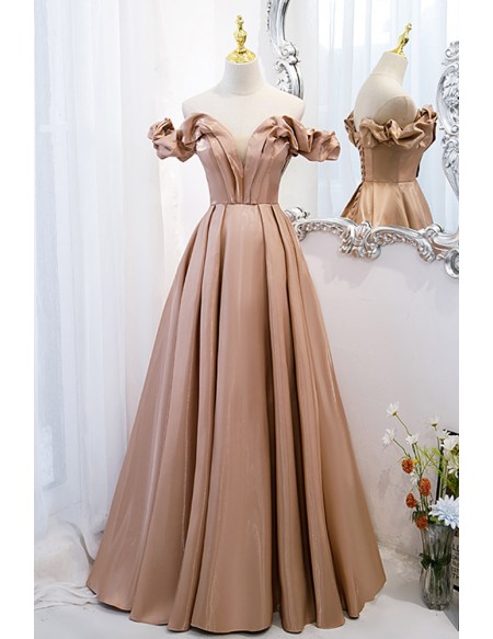 Gorgeous Off Shoulder Sleek Ruffled Long Prom Dress