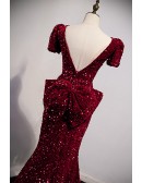 Sparkly Mermaid Sequined Long Prom Dress with Open Back