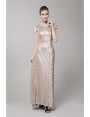 Gorgeous A-Line Sequined Long Evening Dress