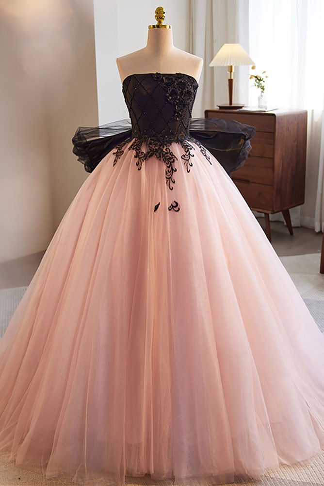 pink and black prom dresses Ava Presley 47054 Prom Fitted Sequin Long Formal Dress  The Dress Outlet