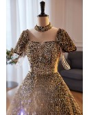 Sparkly Sequined Ballgown Princess Prom Dress