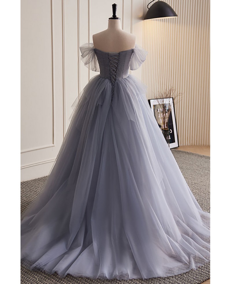 Buy Princess Prom Dresses 3D Floral Appliques Tulle V-Neck Sweet 16 Dresses  OP609