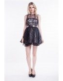 Stylish Leopard Print Tulle Short Prom Dress With Ruffle