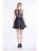 Stylish Leopard Print Tulle Short Prom Dress With Ruffle