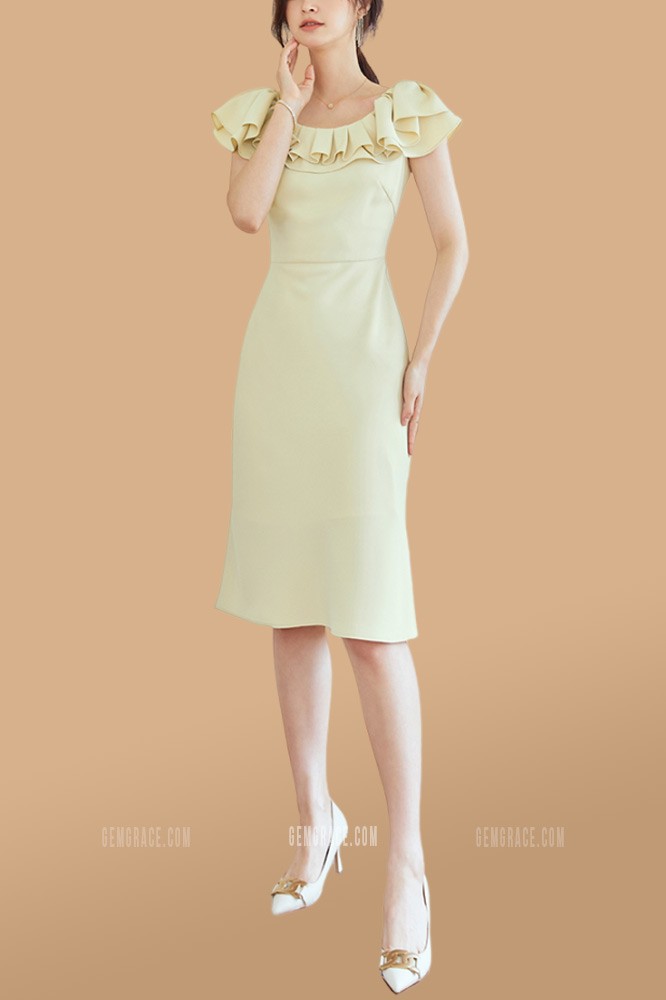 Sheath Jewel Neck Grey Blue Sequins Wedding Guest Dress