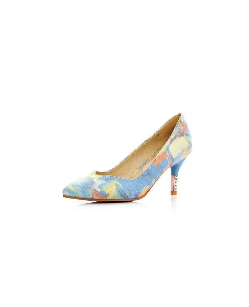 floral heels closed toe