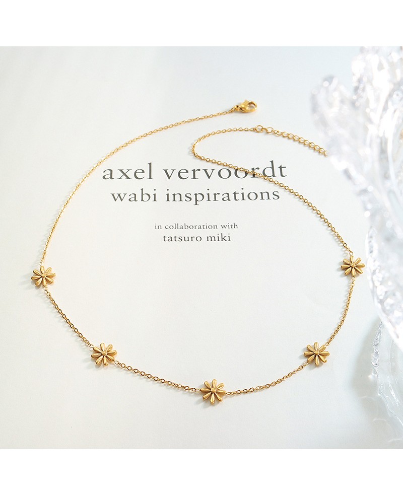 Fairytale Flowers Daisy Gold-plated Necklace #SL1015 - GemGrace.com